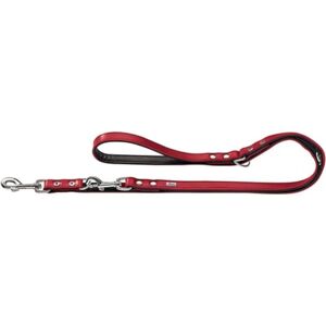 HUNTER Nickel-Plated Split-Leather Basic Training Lead Rope, 18 x 200 cm, Large, Red/Nappa Black HUNTER Nickel-Plated Split-Leather Basic Training Lead Rope, 18 x 200 cm, Large, Red/Nappa Black