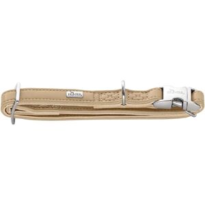 HUNTER Amalfi Aluminium Strong Dog Collar Beige Faux Leather Nappa Look Vegan Fully Adjustable with Aluminium Strong Clasp Made in Germany Size 30-45/M HUNTER Amalfi Aluminium Strong Dog Collar Beige Faux Leather Nappa Look Vegan Fully Adjustable with Aluminium Strong Clasp Made in Germany Size 30-45/M