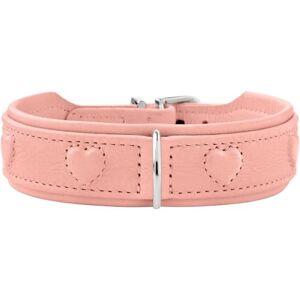 HUNTER SOHO X Love Dog Collar, Colour: Light Pink, Cowhide Leather, Soft & Supple, Padded & Fur Friendly, Sewn-in Hearts, Lightweight, for Small Dogs & Puppies, Made in Germany, Size: 47 HUNTER SOHO X Love Dog Collar, Colour: Light Pink, Cowhide Leather, Soft & Supple, Padded & Fur Friendly, Sewn-in Hearts, Lightweight, for Small Dogs & Puppies, Made in Germany, Size: 47