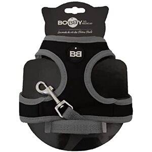 Bobby Safe Cat Harness with Leash, Harness for Extra Small Cats, Puppy Cat Harness Set, Adjustable, Reflective, Black, For Cats 3-6 KG Bobby Safe Cat Harness with Leash, Harness for Extra Small Cats, Puppy Cat Harness Set, Adjustable, Reflective, Black, For Cats 3-6 KG