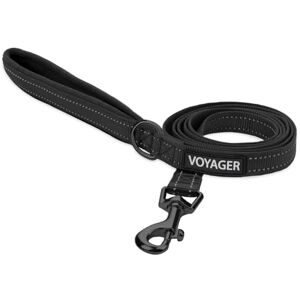 Voyager Dog Leash - Reflective, Heavy Duty, 6ft, Black Voyager Dog Leash - Reflective, Heavy Duty, 6ft, Black