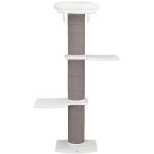 Trixie Acadia Gray/White Designer Wall Mounted Cat Tower, with Oversized Scratching Post, Three Platforms, Removable Bed, Brackets Included, White/Gray (44073) Trixie Acadia Gray/White Designer Wall Mounted Cat Tower, with Oversized Scratching Post, Three Platforms, Removable Bed, Brackets Included, White/Gray (44073)
