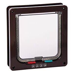 Karlie Flamingo Cat Door 4Way Brown-Wall Brown Karlie Flamingo Cat Door 4Way Brown-Wall Brown