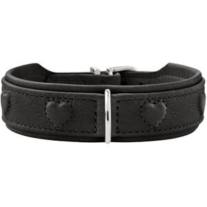 HUNTER SOHO X Love Dog Collar, Colour: Black, Cowhide Leather, Soft & Supple, Padded and Fur Friendly, Sewn-in Hearts, Lightweight, for Small Dogs and Puppies, Made in Germany, Size: 47 HUNTER SOHO X Love Dog Collar, Colour: Black, Cowhide Leather, Soft & Supple, Padded and Fur Friendly, Sewn-in Hearts, Lightweight, for Small Dogs and Puppies, Made in Germany, Size: 47