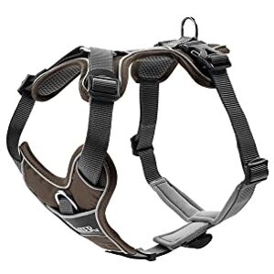 HUNTER Dog Harness, Brown/Grey, 72-100 cm HUNTER Dog Harness, Brown/Grey, 72-100 cm