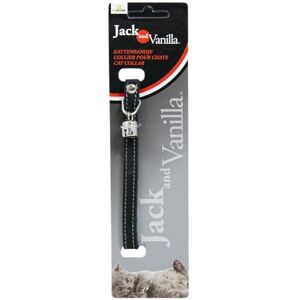 JACK AND VANILLA , Bold Leather Cat Collar for Black Cats, Stylish and Adjustable Design, Built-in Safety, Easy to Clean, 10mm Wide, 30cm Long, Black, Leather Model JACK AND VANILLA , Bold Leather Cat Collar for Black Cats, Stylish and Adjustable Design, Built-in Safety, Easy to Clean, 10mm Wide, 30cm Long, Black, Leather Model