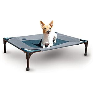 K&H Pet Products Cooling Elevated Dog Bed Outdoor Raised Cot with Washable Breathable Mesh, No-Slip Rubber Feet, Portable Cot Indoor Outdoor, Medium Grey/Black Mesh K&H Pet Products Cooling Elevated Dog Bed Outdoor Raised Cot with Washable Breathable Mesh, No-Slip Rubber Feet, Portable Cot Indoor Outdoor, Medium Grey/Black Mesh