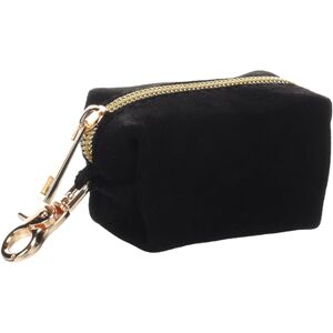 Flamingo POOP BAG HOLDER SUEDA BLACK + 1 ROLL 8x5x5CM Flamingo POOP BAG HOLDER SUEDA BLACK + 1 ROLL 8x5x5CM