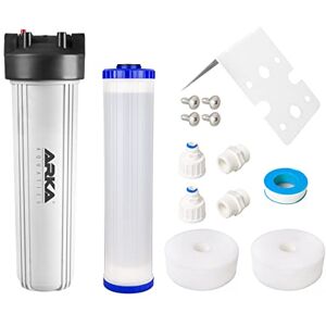 ARKA myAqua Multifilter/Resin Filter 4000 ml with Filter Cartridge 1 Inch 3/4 Inch and 1/4 Inch Connections Ideal for Filling with Mixed Bed Resin Includes Accessories ARKA myAqua Multifilter/Resin Filter 4000 ml with Filter Cartridge 1 Inch 3/4 Inch and 1/4 Inch Connections Ideal for Filling with Mixed Bed Resin Includes Accessories