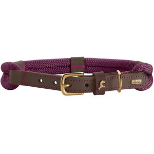 HUNTER Malia Dog Collar Colour: Blackberry/Dark Brown, Made of Soft Rope and Robust Leather, Lightweight, Durable, Modern & Elegant Look, Fresh Colours, Made in Germany, Size: 45 HUNTER Malia Dog Collar Colour: Blackberry/Dark Brown, Made of Soft Rope and Robust Leather, Lightweight, Durable, Modern & Elegant Look, Fresh Colours, Made in Germany, Size: 45