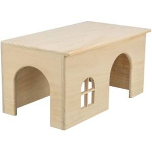 Trixie wooden house without staples and nails viewing area on the roof e.g. for guinea pigs, dwarf rabbits pine wood 40 x 20 x 23 cm 61263 Trixie wooden house without staples and nails viewing area on the roof e.g. for guinea pigs, dwarf rabbits pine wood 40 x 20 x 23 cm 61263