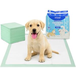 FurDreams Puppy Training Pads 50pk- Super Absorbent Bamboo, Odour Locking & Multi-Layered, Leak Proof, Quick Dry, Scented Attractant Disposable Mats for Dogs Pee Wee Piddle – 60 x 90 cm FurDreams Puppy Training Pads 50pk- Super Absorbent Bamboo, Odour Locking & Multi-Layered, Leak Proof, Quick Dry, Scented Attractant Disposable Mats for Dogs Pee Wee Piddle – 60 x 90 cm