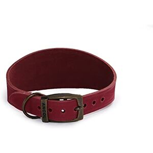 Ancol Timberwolf Leather Greyhound Dog Collar in Raspberry Top Grain Bridle Leather Comfortable Durable Pet Training Accessory 34-43cm Ancol Timberwolf Leather Greyhound Dog Collar in Raspberry Top Grain Bridle Leather Comfortable Durable Pet Training Accessory 34-43cm
