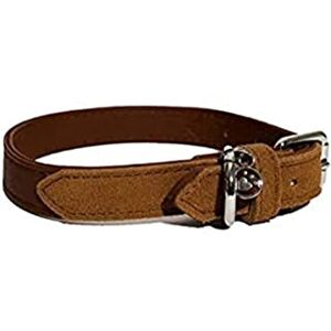 Rosewood Luxury Leather Dog Collar, 20-24 Inch, soft touch red Rosewood Luxury Leather Dog Collar, 20-24 Inch, soft touch red