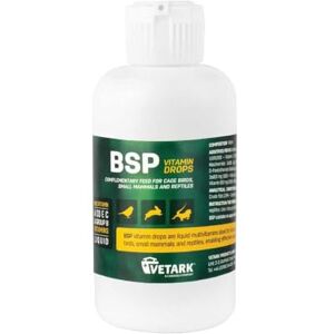 Vetark BSP Vitamin Drops High Potency Liquid Vitamin Supplement for Birds, Reptiles, Wildlife & Rabbits 100ml bottle Vetark BSP Vitamin Drops High Potency Liquid Vitamin Supplement for Birds, Reptiles, Wildlife & Rabbits 100ml bottle