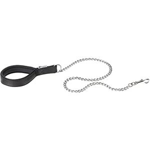 Ferplast DAYTONA GM Extra-Strong Dog Lead Soft Padded Handle Metal Chain Italian Design 100 x 2.5 cm, Black Ferplast DAYTONA GM Extra-Strong Dog Lead Soft Padded Handle Metal Chain Italian Design 100 x 2.5 cm, Black