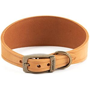 Ancol Timberwolf Leather Greyhound Dog Collar in Mustard Top Grain Bridle Leather Comfortable Durable Pet Training Accessory 34-43cm Ancol Timberwolf Leather Greyhound Dog Collar in Mustard Top Grain Bridle Leather Comfortable Durable Pet Training Accessory 34-43cm