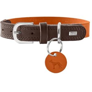 HUNTER Lemvig Dog Collar, Colour: Orange/Dark Brown, Leather, Resilient and Durable, Pleasantly Soft, Comfortable, Elegant and Trendy, Made in Germany, Size: 40 HUNTER Lemvig Dog Collar, Colour: Orange/Dark Brown, Leather, Resilient and Durable, Pleasantly Soft, Comfortable, Elegant and Trendy, Made in Germany, Size: 40
