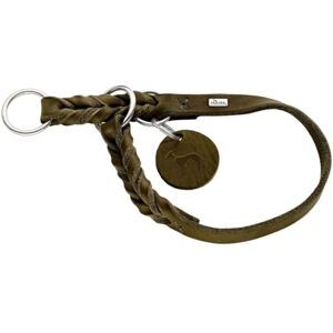 HUNTER SOLID EDUCATION training collar for dogs, leather, soft, non-slip, 50 (M), olive HUNTER SOLID EDUCATION training collar for dogs, leather, soft, non-slip, 50 (M), olive