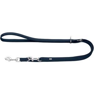 HUNTER Amalfi Adjustable Dog Lead Navy Blue Vegan Faux Leather Nappa Look Adjustable to 3 Different Positions Soft Easy Care Brilliant Colour Made in Germany Size: 15/200 HUNTER Amalfi Adjustable Dog Lead Navy Blue Vegan Faux Leather Nappa Look Adjustable to 3 Different Positions Soft Easy Care Brilliant Colour Made in Germany Size: 15/200