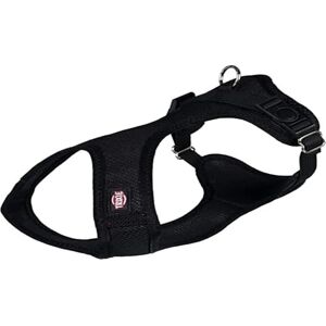 Trixie comfort soft touring harness size S-M: chest circumference 13.8–23.6 inches/0.8 inches in black – padded dog harness for jogging with infinitely adjustable belly strap for small dogs, 16281 Trixie comfort soft touring harness size S-M: chest circumference 13.8–23.6 inches/0.8 inches in black – padded dog harness for jogging with infinitely adjustable belly strap for small dogs, 16281