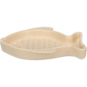 Flamingo FEEDING AND DRINKING BOWL FISHIE BEIGE 17x14x2,5CM 200ML Flamingo FEEDING AND DRINKING BOWL FISHIE BEIGE 17x14x2,5CM 200ML