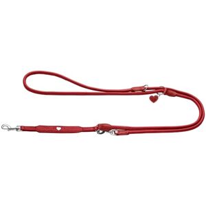 HUNTER Round & Soft Love Adjustable Dog Lead Colour: Red, Soft Nappa Leather, Rounded, 3-Way Adjustment, Sewn-in Heart, Handmade in Germany, Size: 6/200 HUNTER Round & Soft Love Adjustable Dog Lead Colour: Red, Soft Nappa Leather, Rounded, 3-Way Adjustment, Sewn-in Heart, Handmade in Germany, Size: 6/200