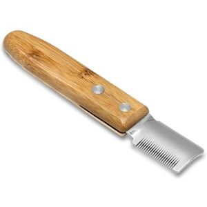 Mikki Bamboo Stripping Knife For Dog Grooming, For Stripping Overgrown Hair from Top Coat, Long Lasting Anti-Rust Blades, Easy Hold Contoured Handle, Fine Tooth for Silky Coated Dogs Mikki Bamboo Stripping Knife For Dog Grooming, For Stripping Overgrown Hair from Top Coat, Long Lasting Anti-Rust Blades, Easy Hold Contoured Handle, Fine Tooth for Silky Coated Dogs