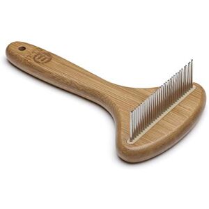 Mikki Bamboo Dog Puppy Grooming Anti-Tangle Rake , Dematting Shedding Tool, Removes Knots, Tangles, Matts, for Medium/Double Hair Coat, Handmade from Natural Bamboo Mikki Bamboo Dog Puppy Grooming Anti-Tangle Rake , Dematting Shedding Tool, Removes Knots, Tangles, Matts, for Medium/Double Hair Coat, Handmade from Natural Bamboo
