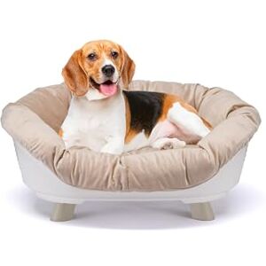 Ferplast Cat & Dog Bed Washable, Raised, Plastic, Breathable & Antislip SOFA' THRONE 73 x 55 x h 32 cm, White Ferplast Cat & Dog Bed Washable, Raised, Plastic, Breathable & Antislip SOFA' THRONE 73 x 55 x h 32 cm, White