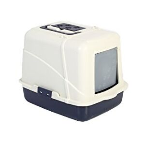 Dehner Hugo Cat Litter Tray with Carbon Filter, approximately 50 cm x 40 cm x 41 cm, plastic, blue Dehner Hugo Cat Litter Tray with Carbon Filter, approximately 50 cm x 40 cm x 41 cm, plastic, blue