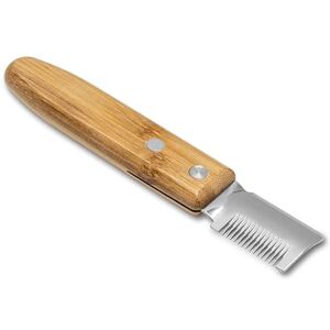Mikki Bamboo Stripping Knife For Dog Grooming, For Stripping Overgrown Hair from Top Coat, Long Lasting Anti-Rust Blades, Easy Hold Contoured Handle, Coarse Tooth for Wire Coated Dogs Mikki Bamboo Stripping Knife For Dog Grooming, For Stripping Overgrown Hair from Top Coat, Long Lasting Anti-Rust Blades, Easy Hold Contoured Handle, Coarse Tooth for Wire Coated Dogs