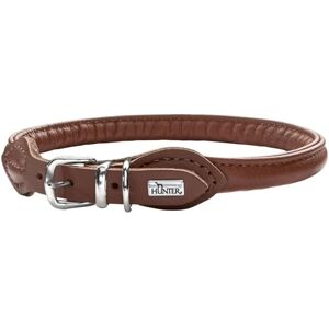 HUNTER Round and Soft Nickel-Plated Collar, 40/8, 33 x 37 cm, Small, Nappa Brown HUNTER Round and Soft Nickel-Plated Collar, 40/8, 33 x 37 cm, Small, Nappa Brown