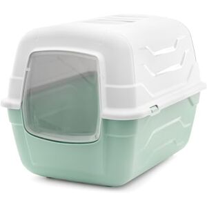 Record Closed Cat Litter Tray "To Go" with Filter and Scoop, Green, 52 x 40 x 40 h cm, Plastic Toilet Modern Design, Easy to Clean, Made in Italy Record Closed Cat Litter Tray "To Go" with Filter and Scoop, Green, 52 x 40 x 40 h cm, Plastic Toilet Modern Design, Easy to Clean, Made in Italy