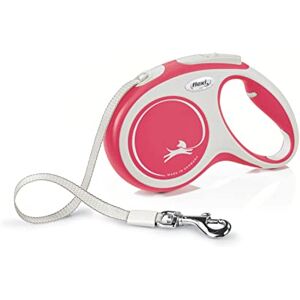 Flexi New Comfort Tape Grey & Red Medium 5m Retractable Dog Leash/Lead for dogs up to 25kgs/55lbs Flexi New Comfort Tape Grey & Red Medium 5m Retractable Dog Leash/Lead for dogs up to 25kgs/55lbs