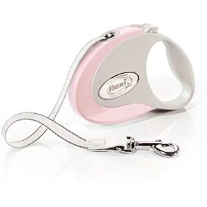 Flexi New Classic Retractable Dog Leash (Tape), Ergonomic, Durable and Tangle Free Pet Walking Leash for Dogs, 10 ft, Small, Pink/Rose Flexi New Classic Retractable Dog Leash (Tape), Ergonomic, Durable and Tangle Free Pet Walking Leash for Dogs, 10 ft, Small, Pink/Rose