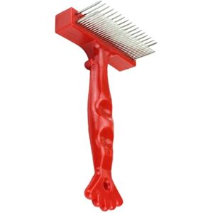 Tainrunse Odor-reducing Pet Brush Undercoat Rake for Pets Stainless Steel Detangling Comb Dogs Cats Lobster Tail Shape Handle Dematting Shedding Gentle Grooming Red Tainrunse Odor-reducing Pet Brush Undercoat Rake for Pets Stainless Steel Detangling Comb Dogs Cats Lobster Tail Shape Handle Dematting Shedding Gentle Grooming Red