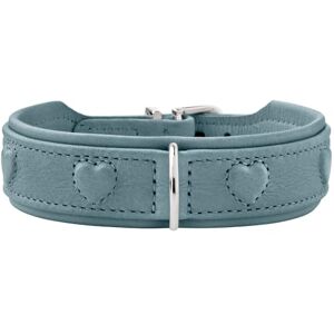 HUNTER SOHO X Love Dog Collar, Colour: Light Blue, Cowhide Leather, Soft & Supple, Padded and Fur Friendly, Sewn-in Hearts, Lightweight, for Small Dogs and Puppies, Made in Germany, Size: 42 HUNTER SOHO X Love Dog Collar, Colour: Light Blue, Cowhide Leather, Soft & Supple, Padded and Fur Friendly, Sewn-in Hearts, Lightweight, for Small Dogs and Puppies, Made in Germany, Size: 42