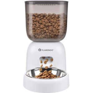 Flamingo AUTOMATIC FOOD DISPENSER WITH DIGITAL TIMER BLIDO WHITE 3L Flamingo AUTOMATIC FOOD DISPENSER WITH DIGITAL TIMER BLIDO WHITE 3L