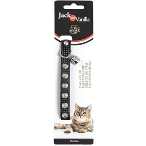 JACK AND VANILLA , Monaco Stylish Black Cat Collar, Safety System, Adjustable, Optimal Comfort, Refined Design, 14 mm Width, 30 cm Length, Colour: Black, Monaco Model JACK AND VANILLA , Monaco Stylish Black Cat Collar, Safety System, Adjustable, Optimal Comfort, Refined Design, 14 mm Width, 30 cm Length, Colour: Black, Monaco Model