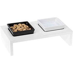Ferplast Bowls for Dogs and Cats MAKI 01, Wooden Support with Anti-slip, 2 Ceramic Bowls of 0.5 Litre Ferplast Bowls for Dogs and Cats MAKI 01, Wooden Support with Anti-slip, 2 Ceramic Bowls of 0.5 Litre