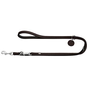 HUNTER Training leash Comfort, 20/200 Soft genuine cow leather, dark brown/black HUNTER Training leash Comfort, 20/200 Soft genuine cow leather, dark brown/black