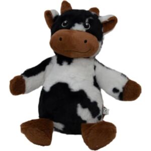 JACK AND VANILLA , Cow Shaped Interactive Cuddly Toy 18 cm Ideal for Dogs and Cats, Built-in Squeaker, Soft and Durable Materials, Machine Washable, Brown JACK AND VANILLA , Cow Shaped Interactive Cuddly Toy 18 cm Ideal for Dogs and Cats, Built-in Squeaker, Soft and Durable Materials, Machine Washable, Brown