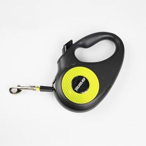 Julius-K9 Retractable Dog Lead, L 5 m Tape, Black/Neon – anti-slip handle, ribbon leash, extandable, one handed brake, pause, lock, reflective ribbon, tangle free, heavy duty Julius-K9 Retractable Dog Lead, L 5 m Tape, Black/Neon – anti-slip handle, ribbon leash, extandable, one handed brake, pause, lock, reflective ribbon, tangle free, heavy duty
