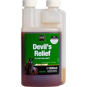 NAF Devil’s Relief 500ml – Natural Joint & Mobility Support for Horses – With Devil’s Claw, Herbal Extracts & MSM – Support for Stiffness & Aches – Ideal for Older or Active Horses NAF Devil’s Relief 500ml – Natural Joint & Mobility Support for Horses – With Devil’s Claw, Herbal Extracts & MSM – Support for Stiffness & Aches – Ideal for Older or Active Horses