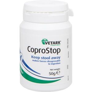 Vetark CoproStop Stool Repellent Powder for Adult Cats & Dogs Easy to give Reduces bad breath Puppies from 6 weeks of age 50g Vetark CoproStop Stool Repellent Powder for Adult Cats & Dogs Easy to give Reduces bad breath Puppies from 6 weeks of age 50g