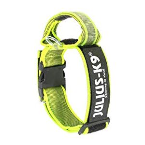 Julius-K9 Color and Gray Collar with Handle and Interchangeable Patch, 50 mm (49-70 cm), Neon-Gray Julius-K9 Color and Gray Collar with Handle and Interchangeable Patch, 50 mm (49-70 cm), Neon-Gray