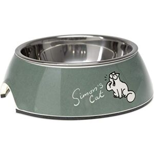 Karlie Simon's Cat by 522105 Cat Bowl 14 x 14 x 4.5 cm 160 ml Green Karlie Simon's Cat by 522105 Cat Bowl 14 x 14 x 4.5 cm 160 ml Green