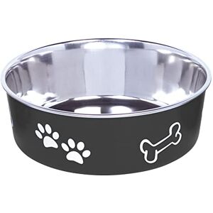 Nobby 73858 Stainless Steel Bowl Fusion, Anti-Slip Black, 20 cm, 1.80 Litres Nobby 73858 Stainless Steel Bowl Fusion, Anti-Slip Black, 20 cm, 1.80 Litres
