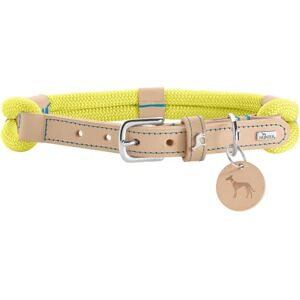 HUNTER Malia Dog Collar, Colour: Lime/Natural, Made of Soft Rope and Robust Leather, Lightweight, Durable, Modern & Elegant Look, Fresh Colours, Made in Germany, Size: 45 HUNTER Malia Dog Collar, Colour: Lime/Natural, Made of Soft Rope and Robust Leather, Lightweight, Durable, Modern & Elegant Look, Fresh Colours, Made in Germany, Size: 45